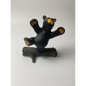 Bearfoots Jeff Fleming Big Sky Carvers Black Bear Log Figurine